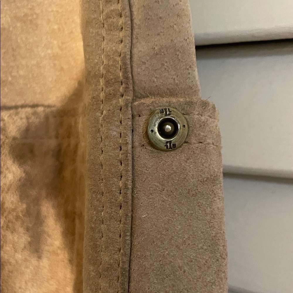 Lauren Ralph Lauren Tan Soft Suede High Waisted Vintage Pants - Picture 8 of 13